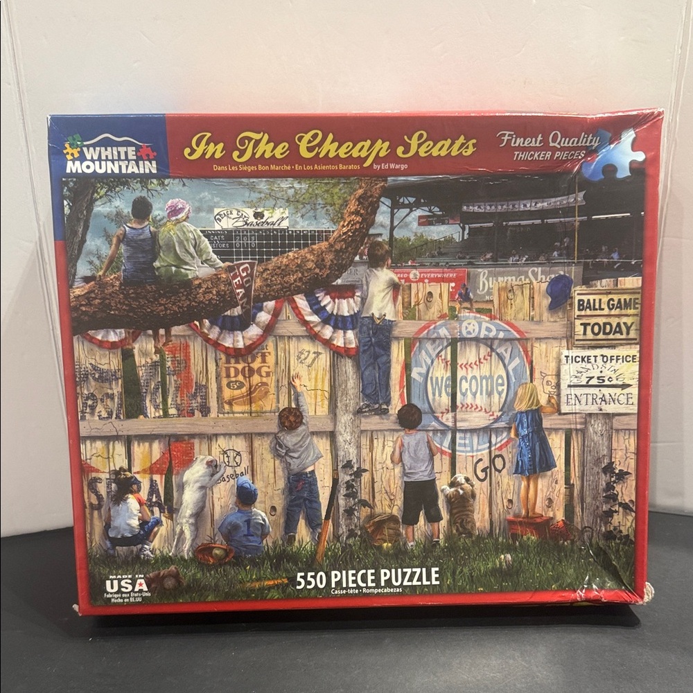 White Mountain 🔴2/$20🔴Jigsaw Puzzle In The Cheap Seats  550 Pieces